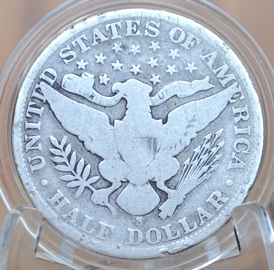 1906-S Barber Silver Half Dollar, Better Date - G (Good) Grade/Condition, San Francisco Mint 1906S Half Dollar 1906 S
