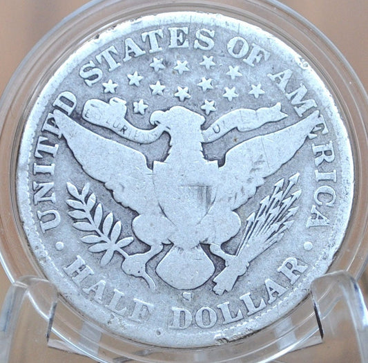 1906-S Barber Silver Half Dollar, Better Date - G (Good) Grade/Condition, San Francisco Mint 1906S Half Dollar 1906 S