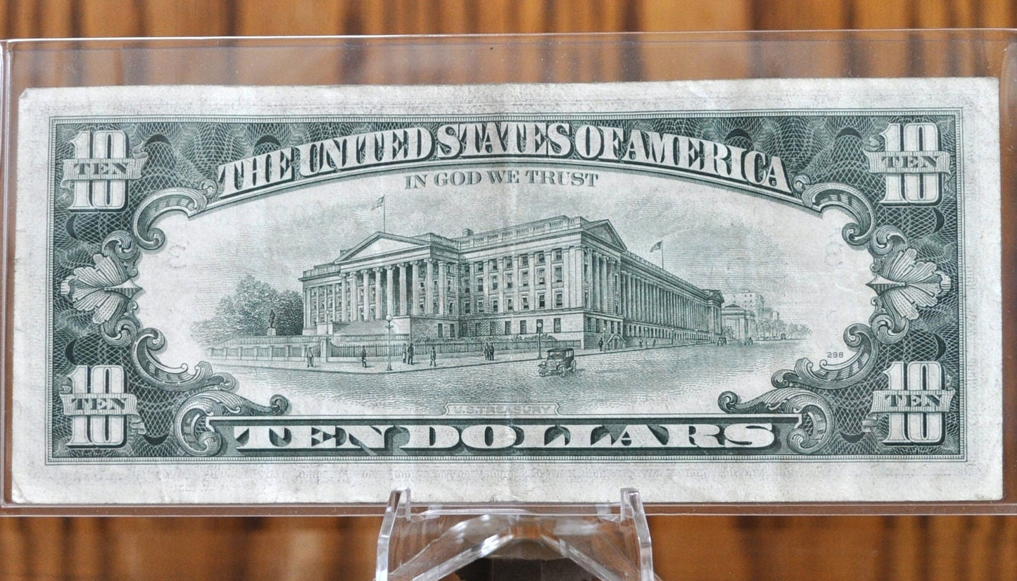 1977 10 Dollar Federal Reserve Note - XF (Extremely Fine) Grade - Philadelphia - 1977 Ten Dollar Bill Fr#2023-C / Fr2023C