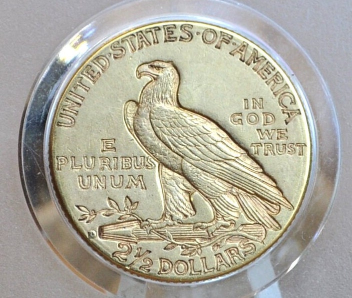 1914-D 2.5 Dollar Gold Coin - AU, Beautiful Coin - 1914D Quarter Eagle Gold 1914D Indian Head Gold, Affordable Price, Historic Coin