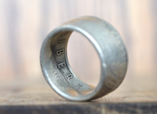 Silver Dollar Ring - Size 11 Ring Size 11 (20.6 MM Band) - Eisenhower Dollar Ring - Vintage Rings Silver
