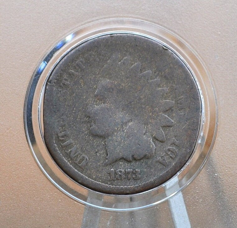 1873 Indian Head Penny - Choose by Grade / Condition - Good Date, Harder To Find - Indian Head Cent 1873 - Open 3 Variety