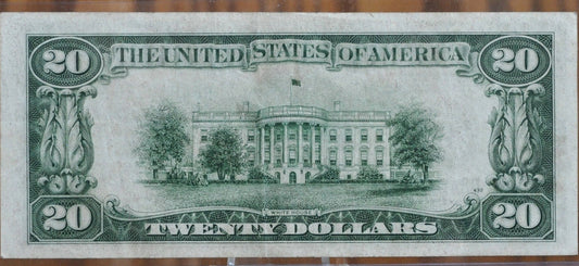 1934 20 Dollar Bill - Choose by Grade - Random Series 1934 Twenty Dollar Federal Reserve Note - Fr#2054 - Fr#2058