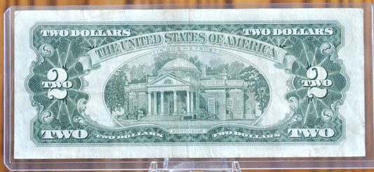 1963 STAR NOTE Red Seal 2 Dollar United States Note - VF+ Grade / Condition - 1963 Two Dollar U.S. Note 1963 Star Note Fr#1513*