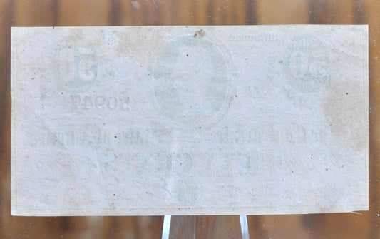 1864 50 Cent Fractional Currency - Choose by Note - Confederate Fractional Note Fifty Cent Jefferson Davis Type - Confederate 50 Cent
