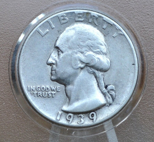 1939 D Washington Silver Quarter - G-VF (Good to Very Fine) Grade; Choose by Grade - Denver Mint - 1939D Quarter 1939 D