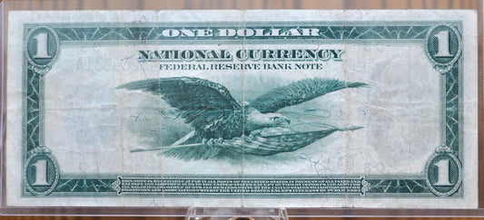 1918 1 Dollar Federal Reserve Note Large Size Fr717 - XF, Nice Note, Philadelphia, 1918 One Dollar National Currency Note Fr#717