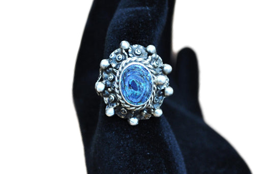 Vintage Poison Ring Sterling Silver Openable Secret Box, 925 Sterling Silver, Size 6.5 (Adjustable), Antique Silver Ring with Secret Opening