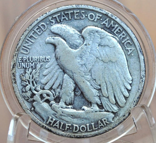 1937-S Walking Liberty Silver Half Dollar - Choose by Grade / Condition - San Francisco Mint - 1937 S Half Dollar Liberty Walking 1937 S WLH