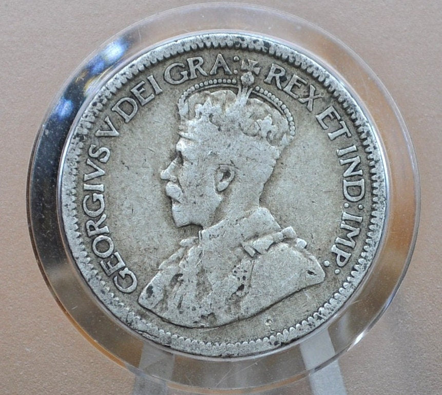 1918 Canadian Ten Cent - VF (Very Fine) Grade / Condition - King George V - 10 Cent Canada 1918 Cent - 1918 Canada Dime