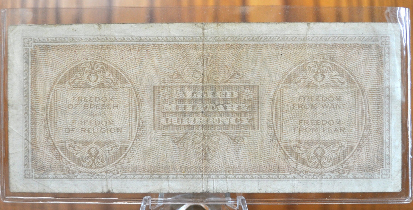 1943 100 Lire Italian Banknote -Great Condition- Italy One Hundred Lire Banknote 1943 Allied Military WWII Issue, Old Paper Money from WWII