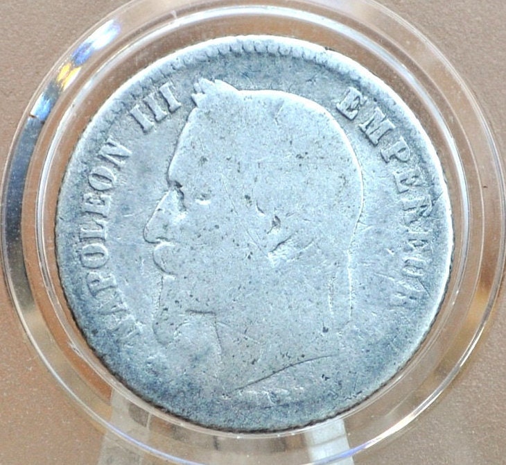 1867 French 50 Centimes A Mint Mark - Silver - Napoleon III France Fifty Centimes 1867BB - Napoleon the 3rd