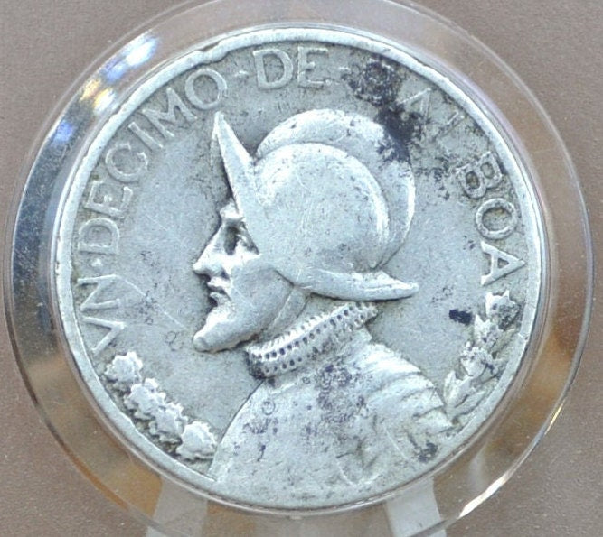 Rarer 1930 Panama 1/10 Balboa - Great Condition - Silver Tenth Balboa Coin 1930 Panama, Only 500,000 Made