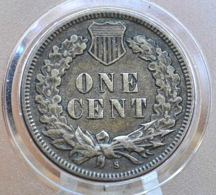 1909-S Indian Head Penny - XF - Very Rare, Key Date - 1909 S US One Penny - 1909 S Mint Indian Head Cent 1909 S Mark