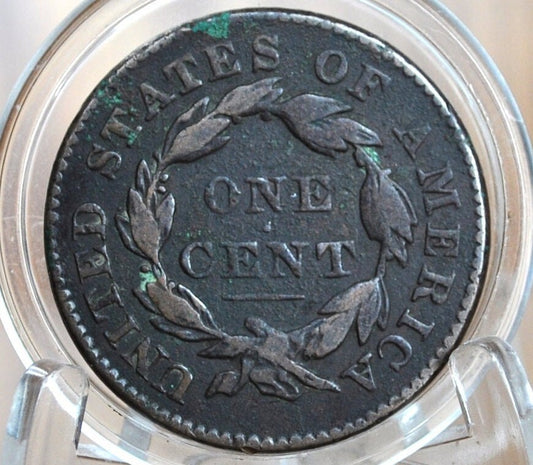 1833 Matron Head Large Cent - VG (Very Good) Grade / Condition - 1833 Liberty Head Cent - 1833 One Cent - Matron Head 1816 to 1835