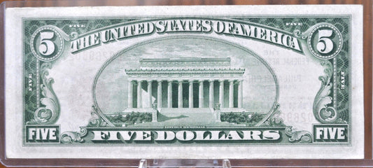 1929 5 Dollar National Currency Note Fr1850-C - Choice Uncirculated - 1929 Brown Seal Federal Reserve Banknote, PA, Fr#1850C, 5 Dollar FRBN