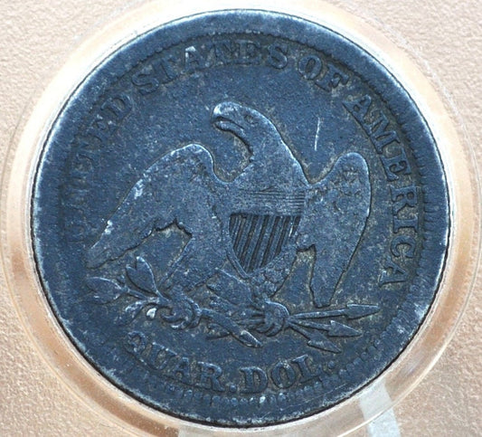 1854 Seated Liberty Quarter, Fine, 1854 Silver Quarter 1854 Liberty Seated Quarter; Historic Coin Type, Great Collection Addition