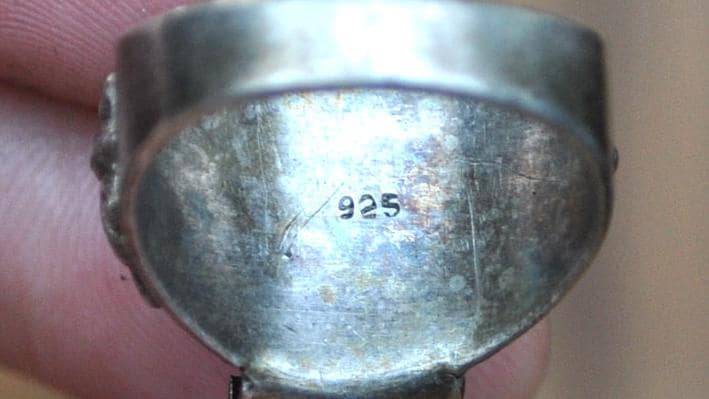 Vintage Turquoise Stone Ring, 925 Silver, Size 8, Authentic Navajo Turquoise Ring, Sterling Silver