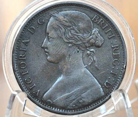 1862 Great Britain One Penny - VF (Very Fine) Grade/Condition - UK Penny 1862 England 1 Cent - Queen Victoria - Bronze, High Grade