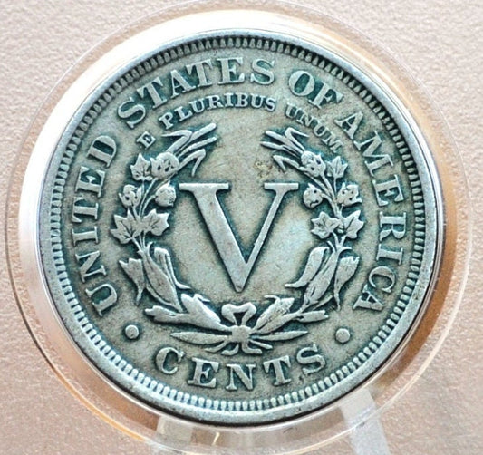1905 V Nickel - 1905 Liberty Head Nickel - VG (Very Good) Condition - Liberty Nickel - 1905 Nickel Barber Design - Collectible, Jewelry