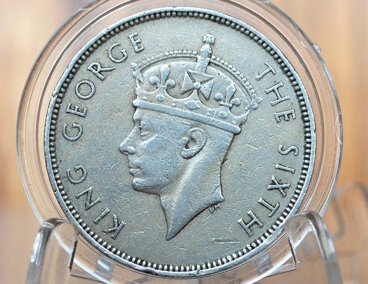 Rarer 1951 Mauritius 1 Rupee - Great Condition - Crown Colony Mauritius - George VI -