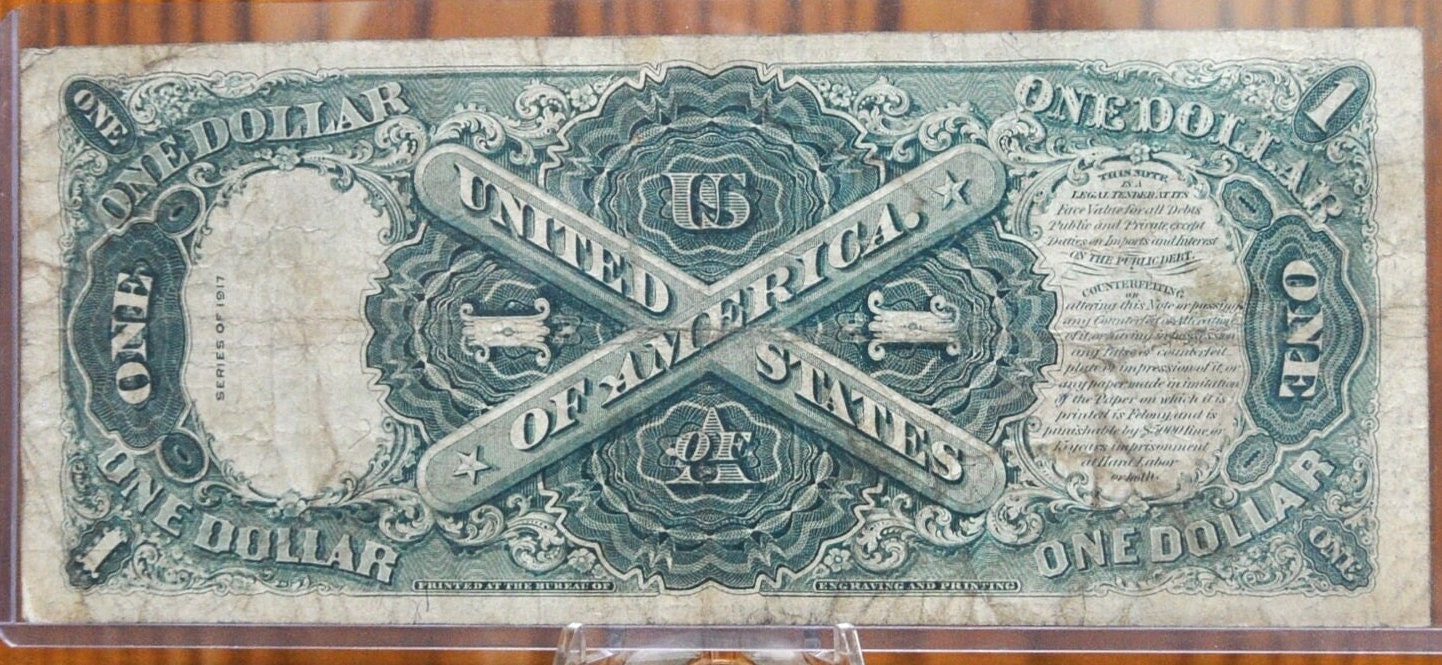 1917 1 Dollar Bill Legal Tender Fr#39 - Choice of Grade - 1917 Horse Blanket Note 1 Dollar Bill Large 1917 One Dollar Fr.39