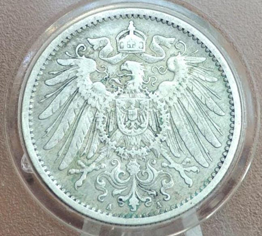 1902 German 1 Mark, A Mint Mark - XF, Great Details - German Empire Silver One Mark 1910, Berlin Mint Silver Mark 1902