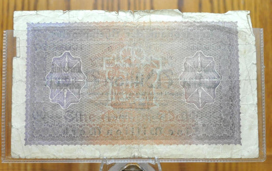 1923 1 Million Mark German Paper Bank Note- Rheinprovinz, Dusseldorf- Great Condition- WWI era inflation note- 1923 One Million Marks Note