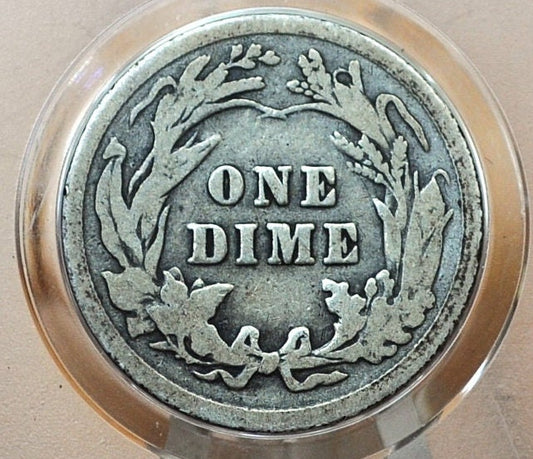 Barber Silver Dime - 1916 - G/VG (Good to Very Good) Grade / Condition - Philadelphia Mint