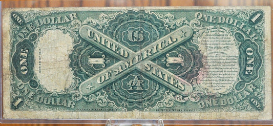 1917 1 Dollar Bill Legal Tender Fr#37 - F (Fine) Grade / Condition - 1917 Horse Blanket Note 1 Dollar Bill Large 1917 Fr#37 / Fr.37