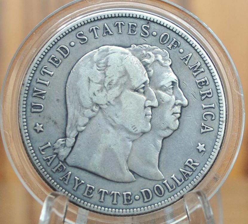Authentic 1900 Lafayette Dollar - VF+, Great Coin - Rarer Early US Commemorative - 1900 Lafayette Silver Dollar, Paris Dollar