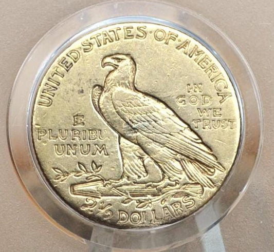 1911 2.5 Dollar Gold Coin, XF Beautiful Coin, Two and a Half Dollar Gold 1911 Indian Head Gold Quarter Eagle, Affordable, Historic Coin Type