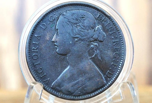 1861 Great Britain One Penny - VF (Very Fine) Grade/Condition - UK Penny 1861 England 1 Cent - Queen Victoria - Bronze, High Grade