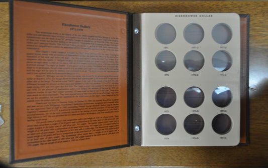 Dansco Album No. 7176, Eisenhower Dollar Album, Used-Like New, No. 7176 Eisenhower Dollars Collection Album Dansco Album 7176