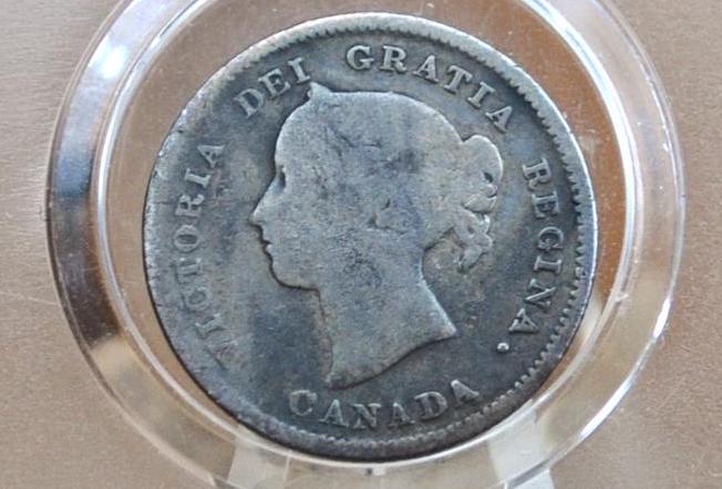 1886 Canadian Silver 5 Cent Coin - Choose by Coin / Grade! - Queen Victoria - Canada 5 Cent Sterling Silver 1886 Canada Five Cent Silver