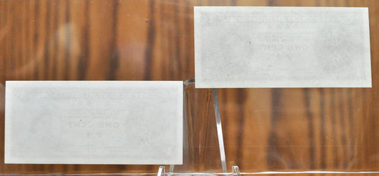 1945 & 1961 Government of Hongkong 1 Cent Note Set - King George VI and Queen Elizabeth II - British Hongkong One Cent Notes - P#321 / 325a