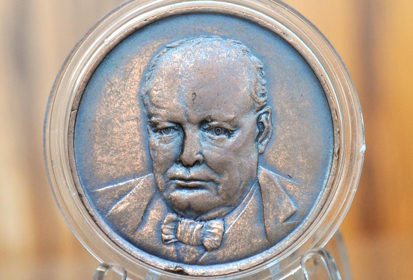 1954 Churchill Commemorative Medal - HIs 50th Birthday - Bronze Churchill Commemorative - Rarer Type and a Great Collection Addition