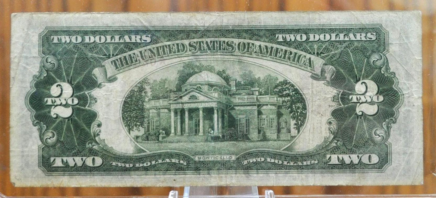 1928-D 2 Dollar United States Star Note - Red Seal Note - Choice Fine (F+) Grade - 1928D Two Dollar Legal Tender US Star Note - Fr. 1505*