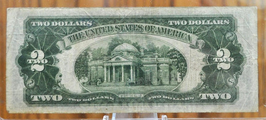 1928-D 2 Dollar United States Star Note - Red Seal Note - Choice Fine (F+) Grade - 1928D Two Dollar Legal Tender US Star Note - Fr. 1505*