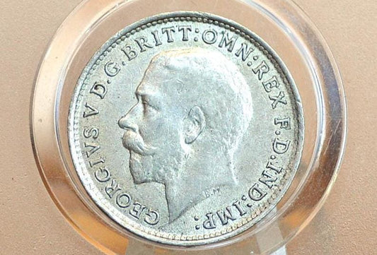 1911-1920 Great Britain Silver 3 Pence Silver - Circulated Conditions - King George - UK 3 Pence Great Britain Three Pence 92.5% Silver