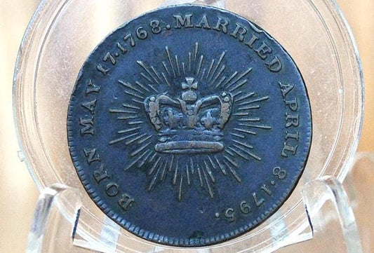 1820 Caroline Queen Consort of England Token - Great Condition - Caroline of Brunswick 1795 - Commemorative Copper Coin