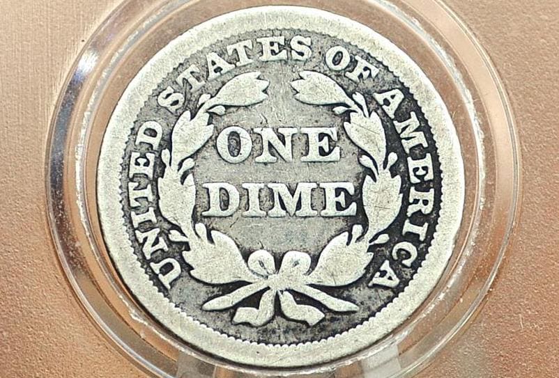 1852 Seated Liberty Dime - (VG) Very Good - 1852 Silver Dime / 1852 Liberty Seated Dime 1852