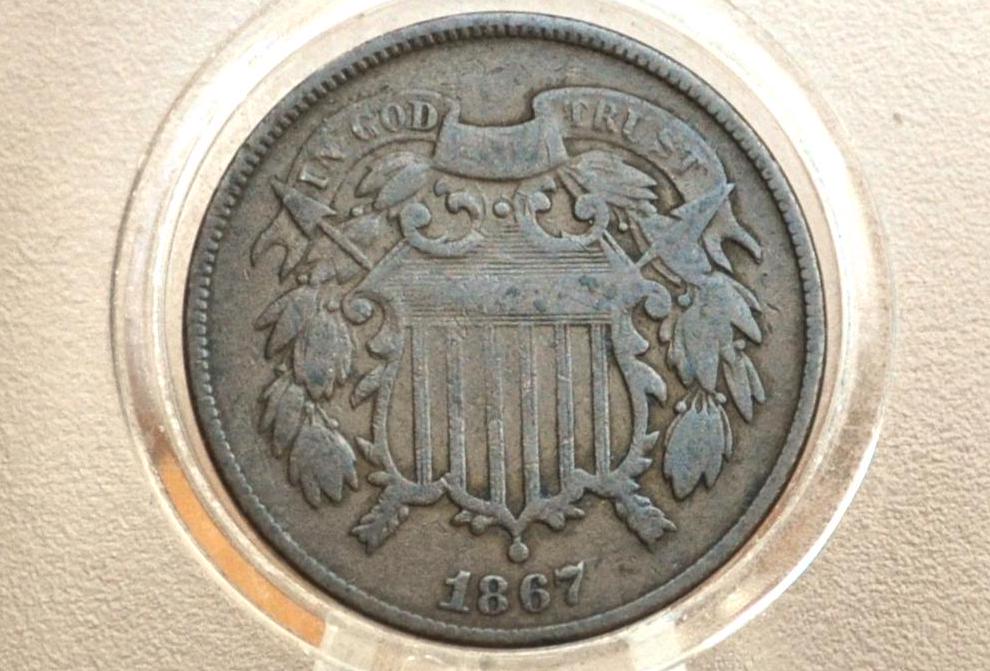 1867 Two Cent US Coin - Choose by Grade / Condition - Civil War Era - 2 Cent Piece 1867