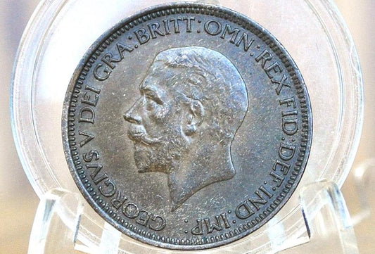 1931 Great Britain Half Penny - VF/XF (Very-Extremely Fine) Condition - UK Half Penny 1931 - King George 1/2 Penny - Bronze - ha'penny 1931