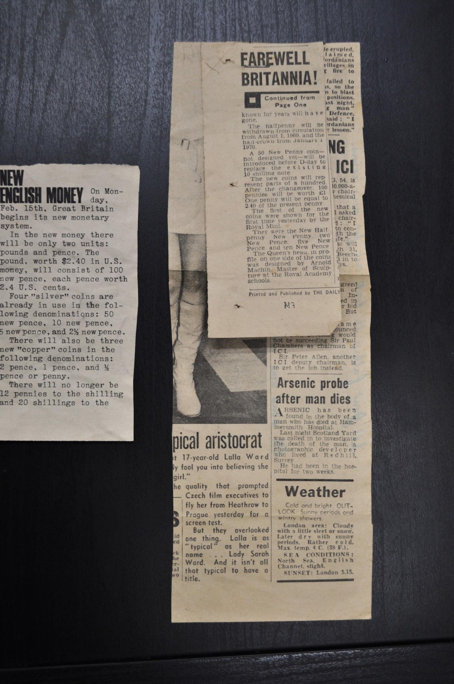 1969-71 British Decimal Day News Articles - Great Britian New Currency - 1971 Decimal Day Newpaper Clippings - British Monetary History