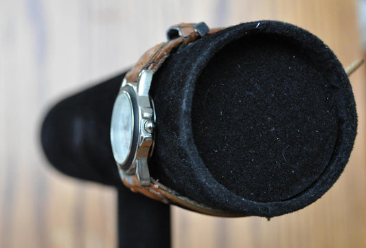 Antique Aqualite Future Strapped Watch - Vintage Aqualite Watch With Brown leather Strap - Not Working!