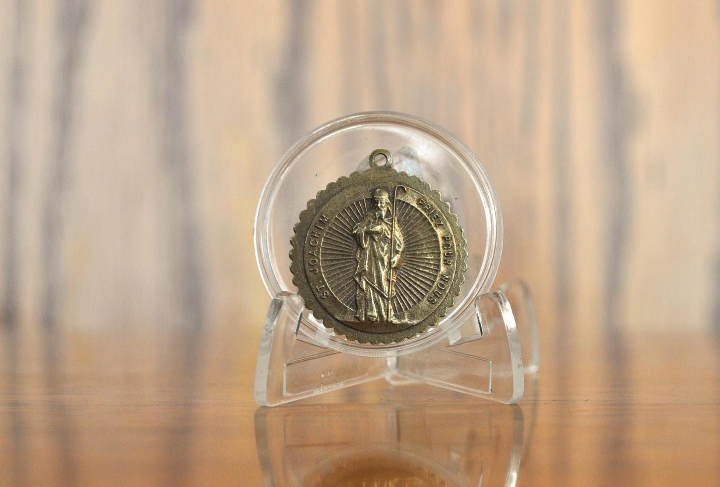 Rare Saint Anne and Saint Joachim Religious Charm - Catholic Miraculous Pendant - Religious Medal