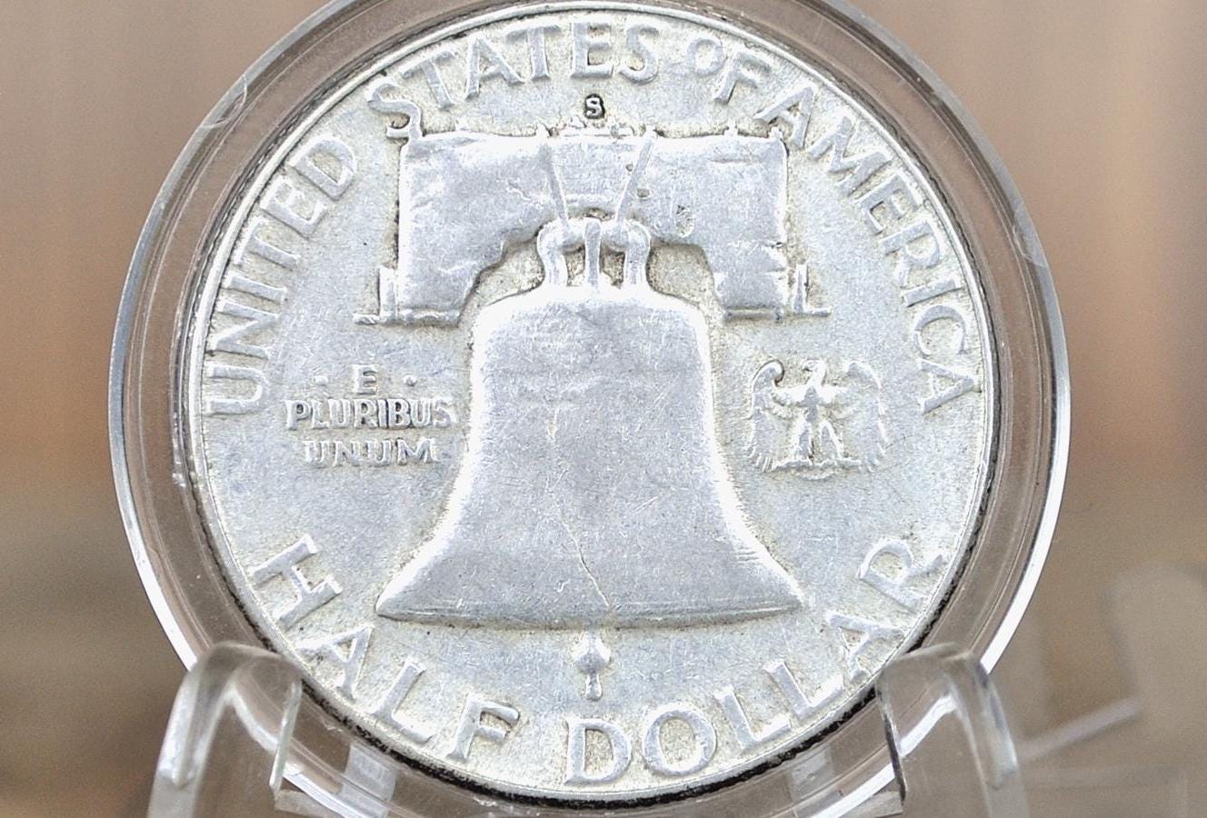 1952 Franklin Silver Half Dollar, P,D,S Mints - Choose by Mint & Grade! - 1952-S Franklin Half Dollar 1952 D Franklin Half 1952 S