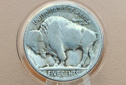 1920-S Buffalo Nickel - VG+ Grade / Condition, Clear Date - San Francisco Mint - 1920 S Buffalo Nickel - Better Date & Mint -Vintage US Coin