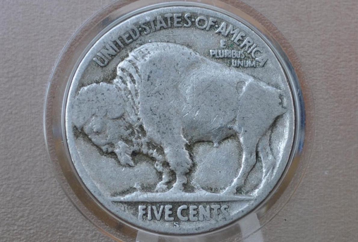 1929-S Buffalo Nickel - Choose by Grade / Condition - Clear Date - San Francisco Mint - 1929 S Nickel - Vintage US Coin